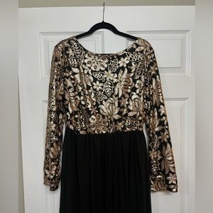 Asos Formal Dress, gold detail, fits slightly small.